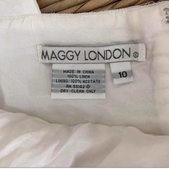 Maggy London White 100% Linen Lace Sun Dress - Picture 6 of 6